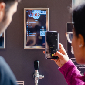 Patent of the beverage self-service system by credit-card and application.