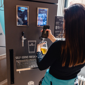 Unique vending machine system for portioned products.